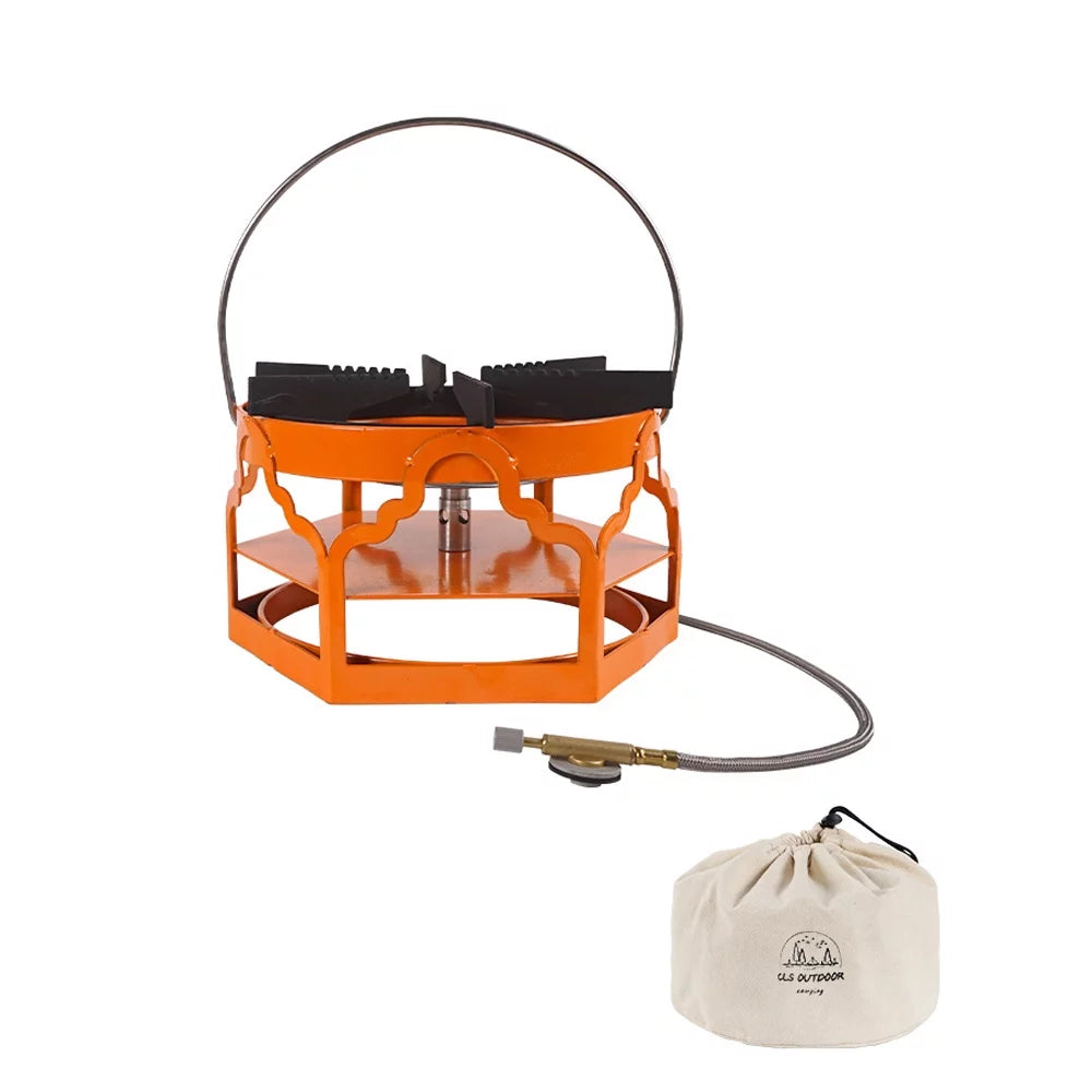 GoolRC 2700W Outdoor Camping Powerful Furnace Carbon Steel Stoves Portable Picnic Barbecue Stoves Handheld Cooking Furnace