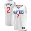 Youth Fanatics Branded Kawhi Leonard White LA Clippers 2020/21 Fast Break Player Jersey - Association Edition