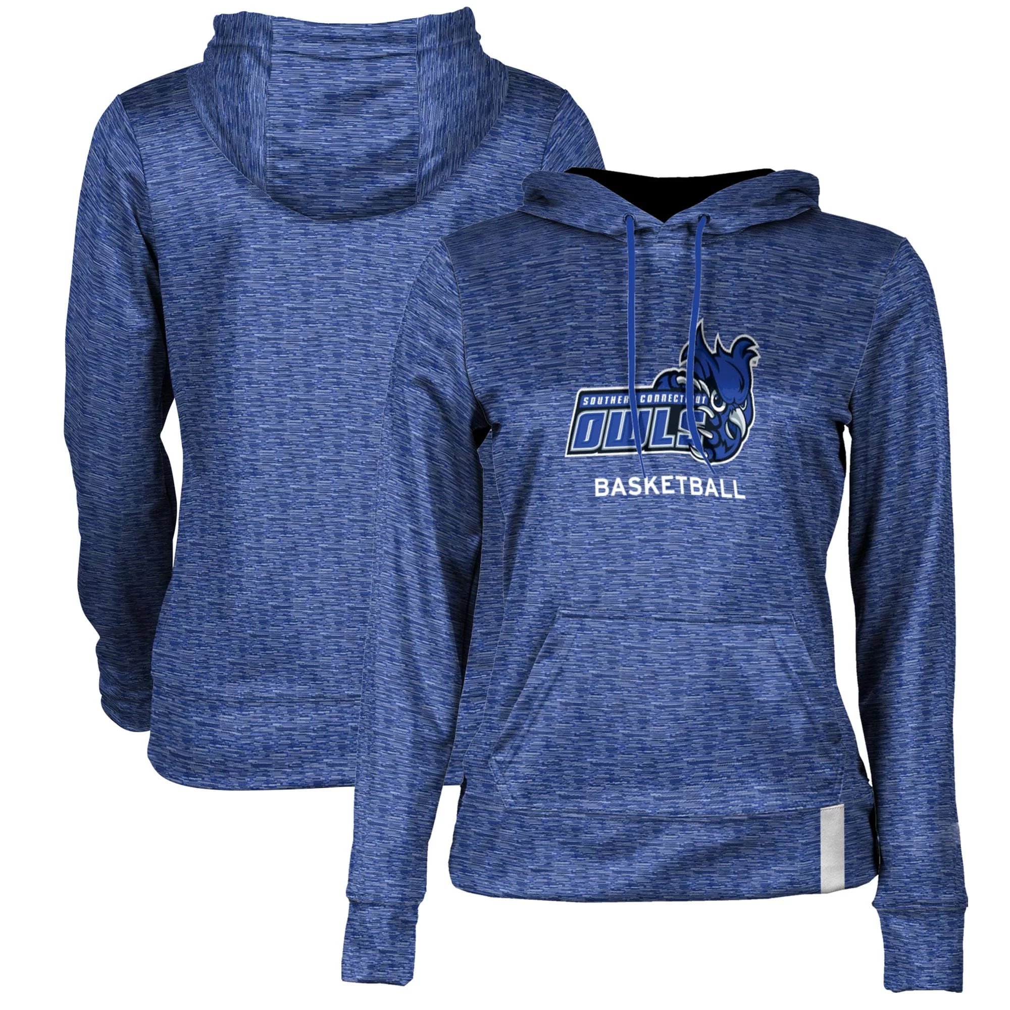Women's Blue Southern Connecticut Owls Basketball Pullover Hoodie
