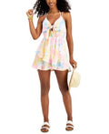 Miken TIE-DYE Juniors' Skort Swim Cover-up Romper, US X-Small