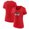 Men's Fanatics Branded Red Chicago Bulls Pick & Roll Coverage V-Neck T-Shirt
