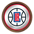 Los Angeles Clippers: Faux Barrel Top Mirrored Wall Sign