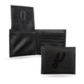 San Antonio NBA Spurs Laser Engraved Black Billfold Wallet