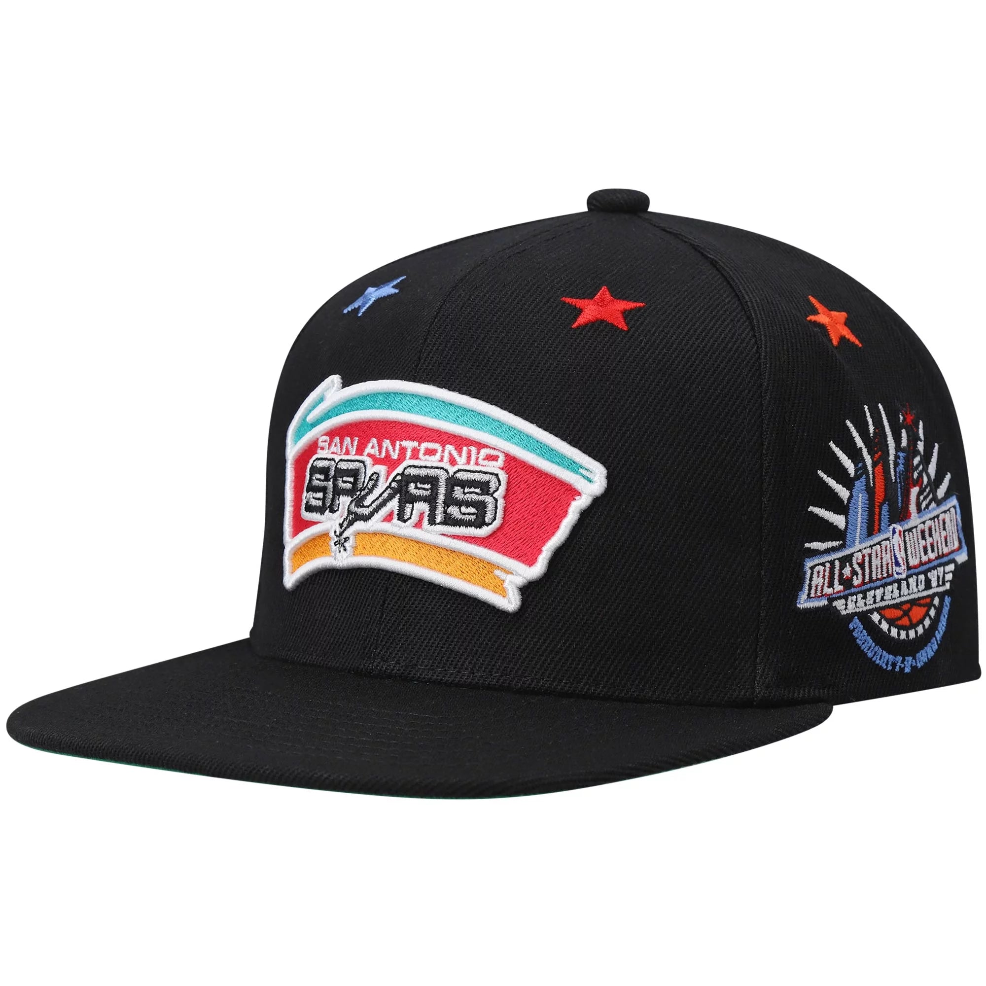 Men's Mitchell & Ness Black San Antonio Spurs Hardwood Classics 1997 NBA All-Star Weekend Top Star Snapback Hat - OSFA