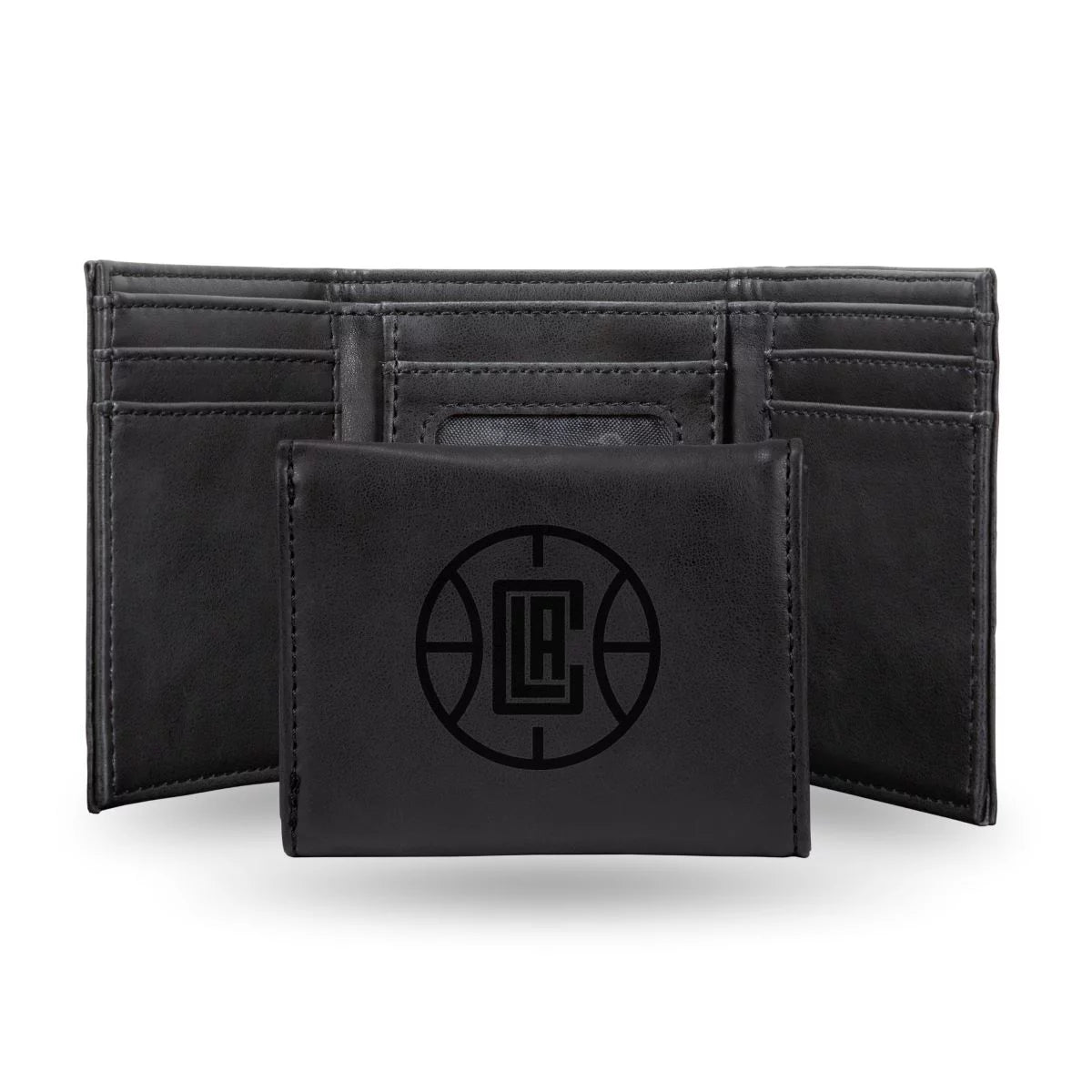 Los Angeles Basketball Clippers Black Trifold Wallet with Clear ID Window