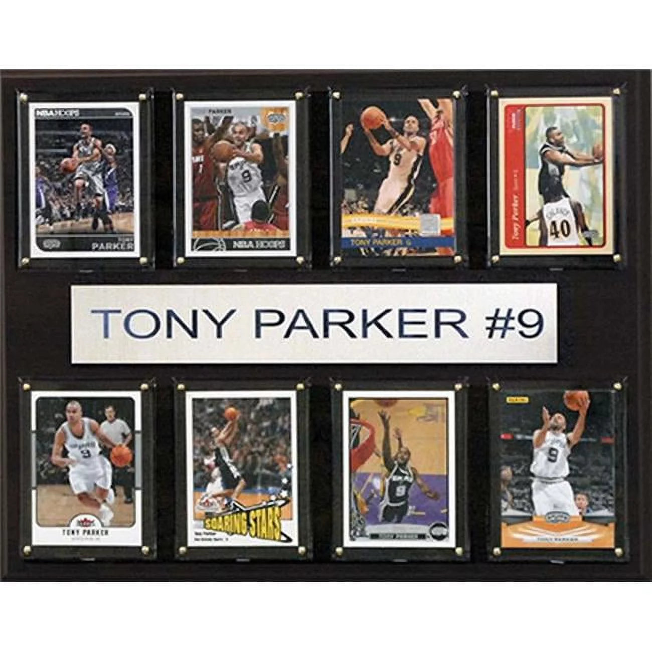 CandICollectables  NBA 12 x 15 in. Tony Parker San Antonio Spurs 8-Card Plaque