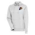 Women's Antigua Heather Gray Indiana Pacers Action Pullover Hoodie