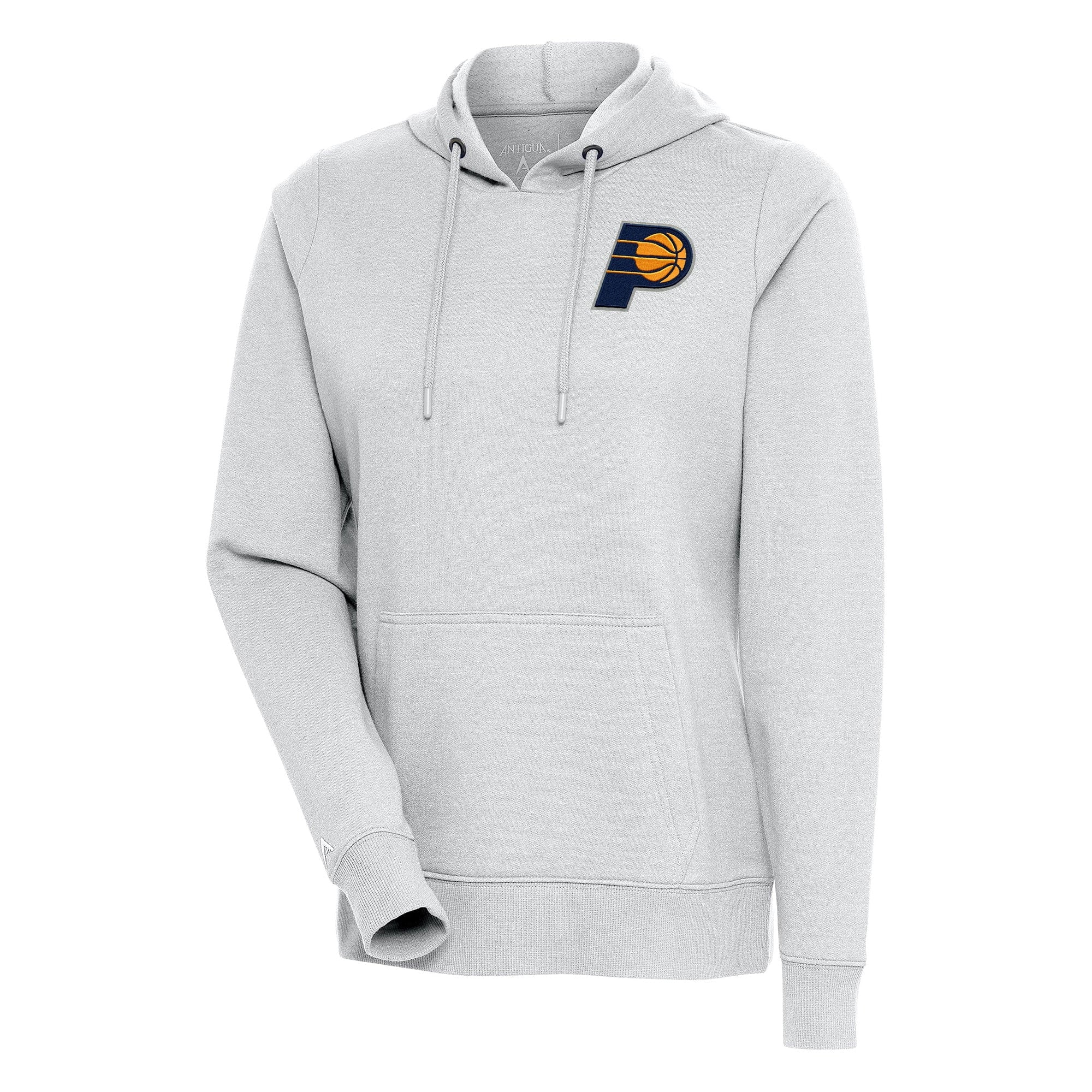 Women's Antigua Heather Gray Indiana Pacers Action Pullover Hoodie
