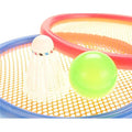 Badminton & Tennis Play Set with Easy to Grip Colorful Rackets