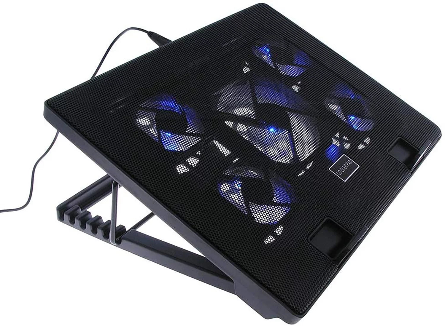 iMBAPrice - Quiet Portable 12 - 17 Laptop Cooler Cooling Pad - Ultra Slim 2xUSB Powered (5 Fans) with Adjustable Heigh