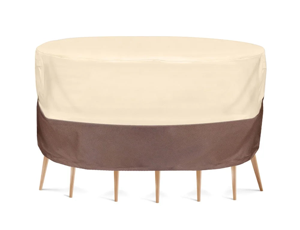 PyleHome PVCTBLCH50 - Armor Shield Patio Table & Chair Set Cover Fits Round Table & 2 Standard Chairs Upto 54'' Dia. x 23''H