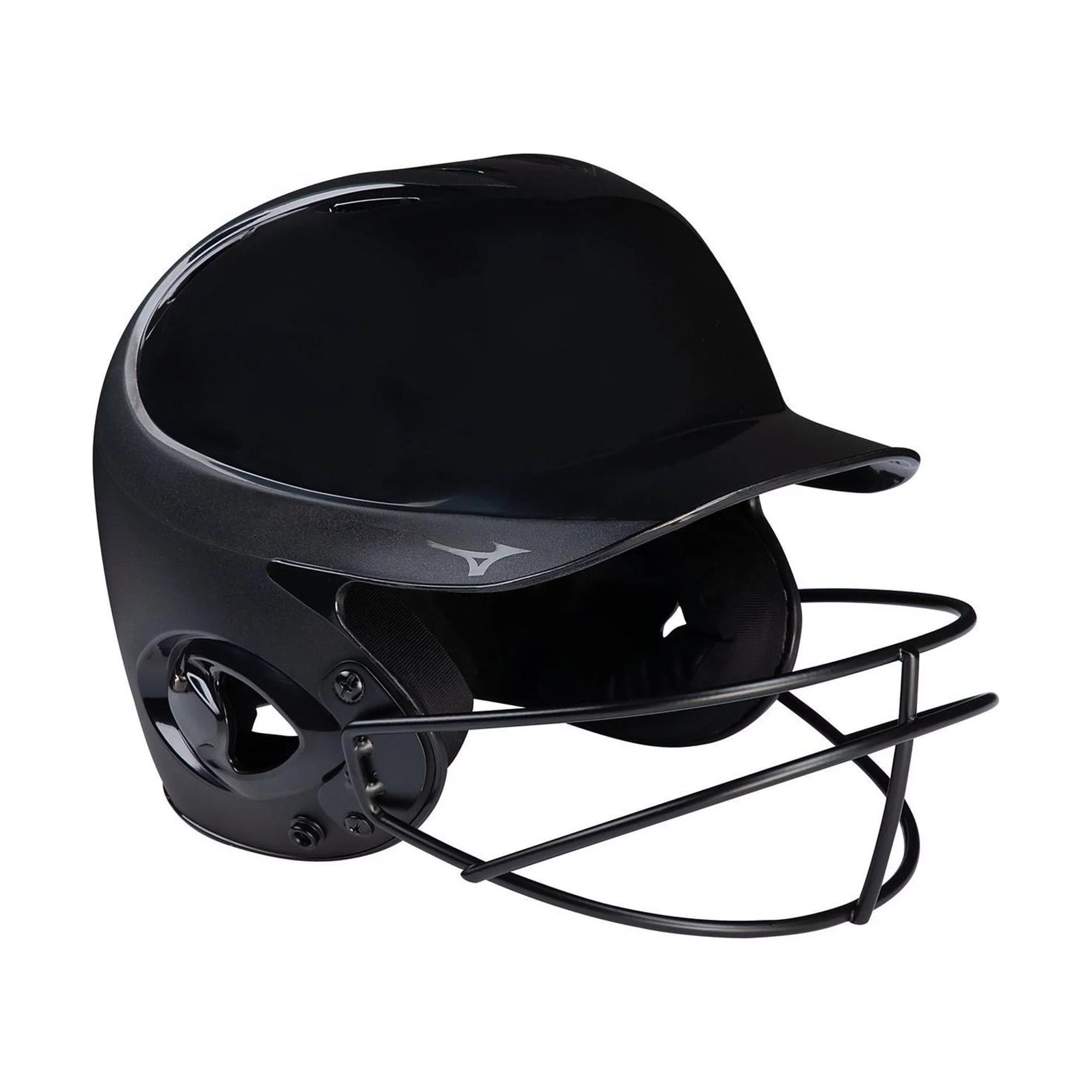 Mizuno Mvp Series Solid Batting Helmet With Fastpitch Softball Mask, Size Large/Extra Large, Black (9090)