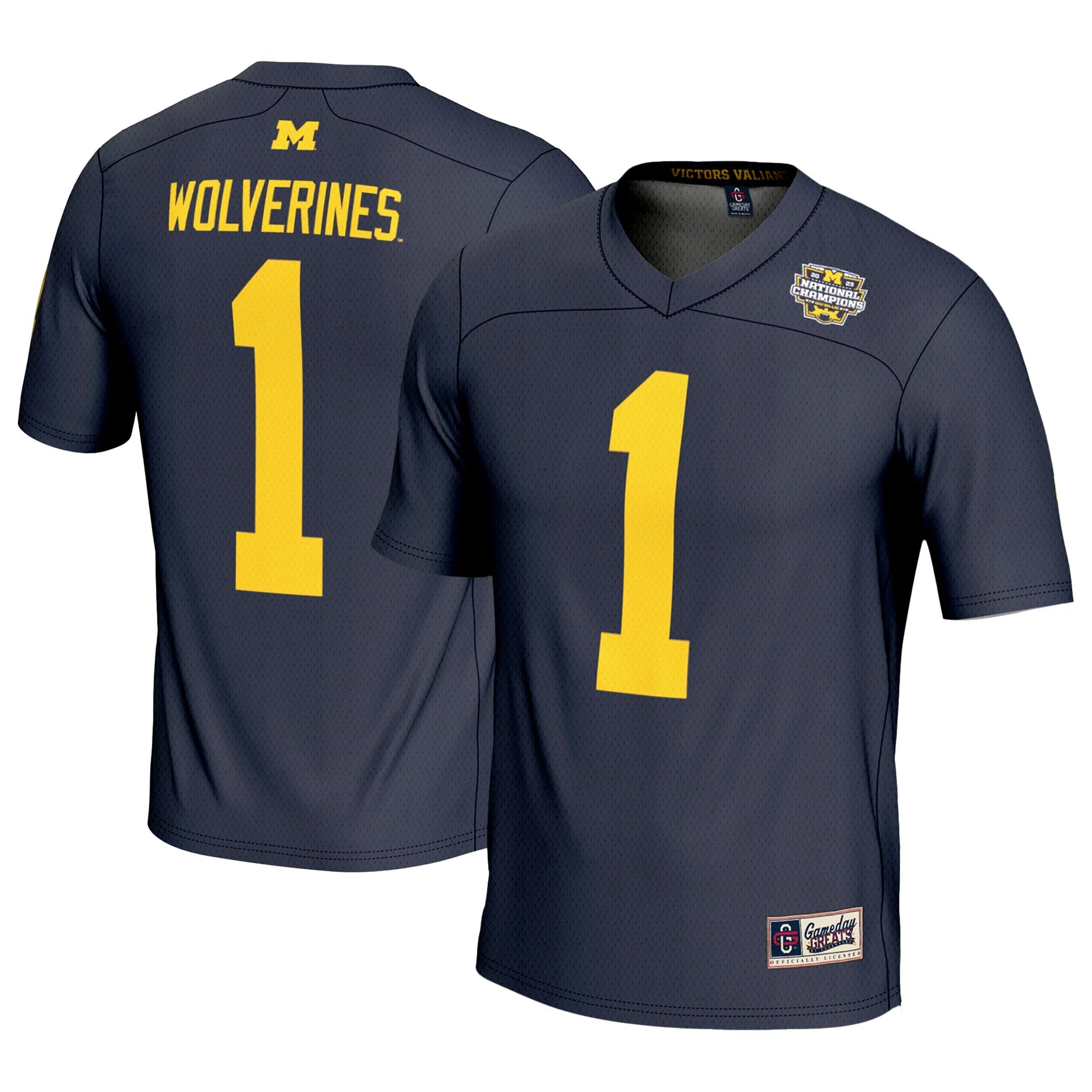 Men's GameDay Greats #1 Navy Michigan Wolverines College Football Playoff 2023 National Champions Lightweight Fashion