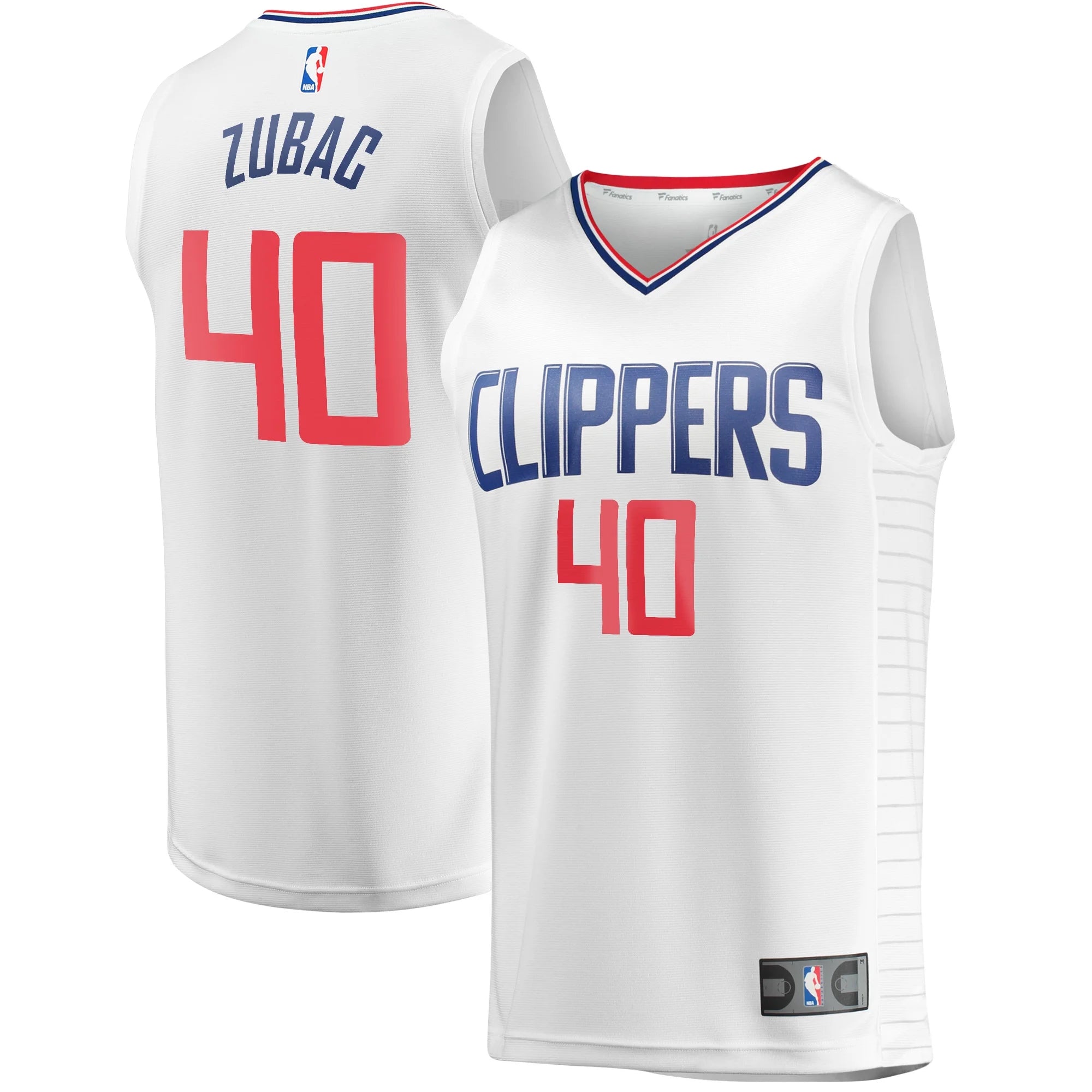 Men's Fanatics Branded Ivica Zubac White LA Clippers Fast Break Player Jersey - Association Edition