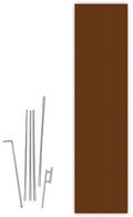 Solid Brown Rectangle Boomer Flag with Complete 15ft Pole kit and Ground Spike