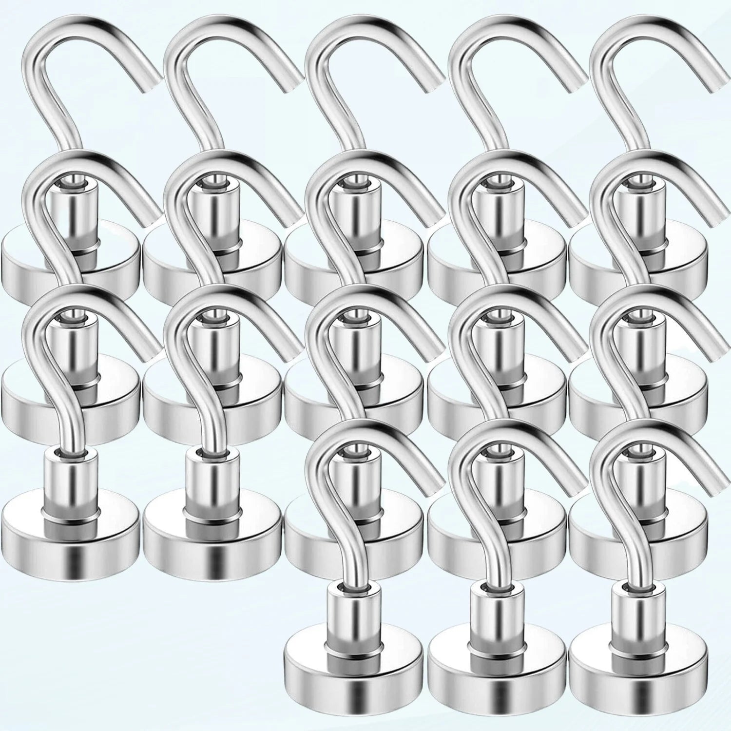 18 Pack Strong Magnetic Hooks£¬30Lbs Heavy Duty Magnet Hook£¬Powerful Neodymium Magnet Hooks for Kitchen, Garage, Grill, Cruise, Workplace and Office