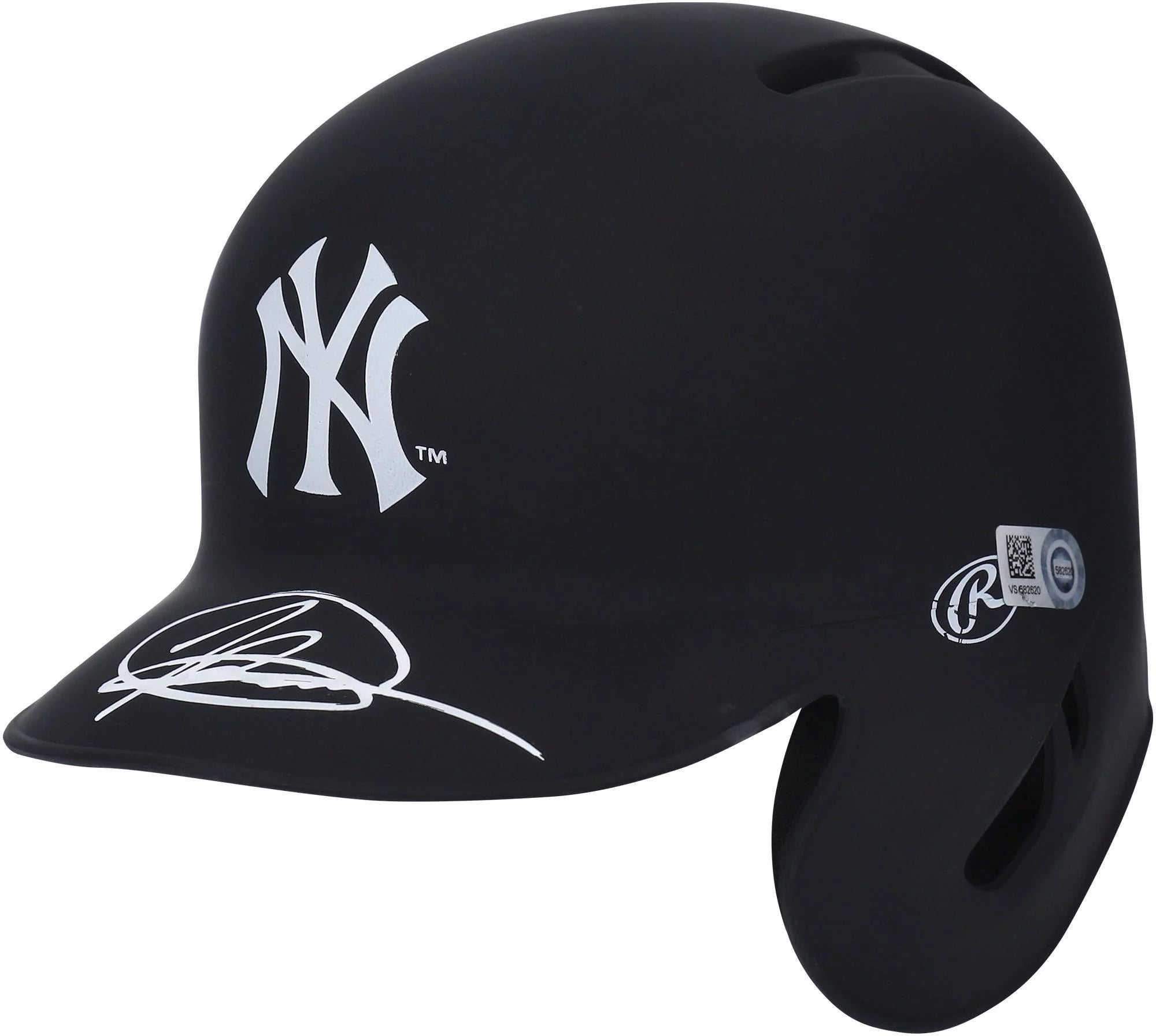 Jasson Dominguez New York Yankees Autographed Rawlings Matte Black Mini Batting Helmet - Fanatics Authentic Certified