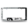 San Antonio NBA Spurs Chrome Metal License Plate Frame with Bold Tie Dye Design