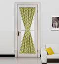 &Nbsp;Ella Yellow-Grey 2 Tone Color 1Pc French Door 55W X 72L Foam Backing Insulated Thermal Blackout Rod Pocket Curtain Panel With Matching 1 Tieback