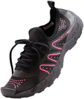 Norty Men's Women's Drainage Quick Dry Water Shoe Aqua Sock Beach Pool Sports 41343-5B(M)US Black/Fuchsia