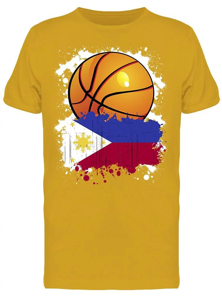 Basketball Team Of Philippines T-Shirt Men -Image by Shutterstock Men T-Shirt, Male x-Large