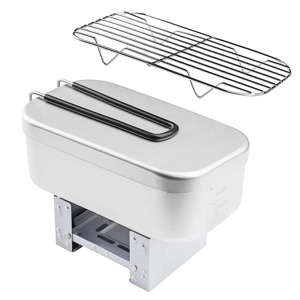 Multi Purpose Folding Stove Lunch Box Steaming Rack Combo Set for Cooking
