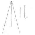 Nikou Pot Tripod - Portable Outdoor Cooking Tripod with Adjustable Hang Chain Hanging Pot Grill Stand foldable Cookware Accessory