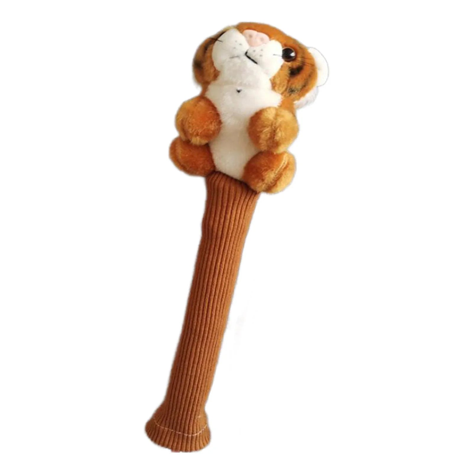 funtasica Badminton Racket Handle Cover Animal Doll Tennis Racquet Grip Racket Handle Grip Cute Grip Protector for Active Players Tiger