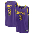 Youth Fanatics Branded Anthony Davis Purple Los Angeles Lakers Fast Break Player Jersey - Statement Edition
