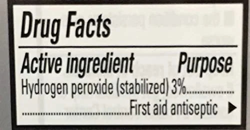 Hydrogen Peroxide, First Aid Cleaning Antiseptic 3%, 8 Ounce Bottle