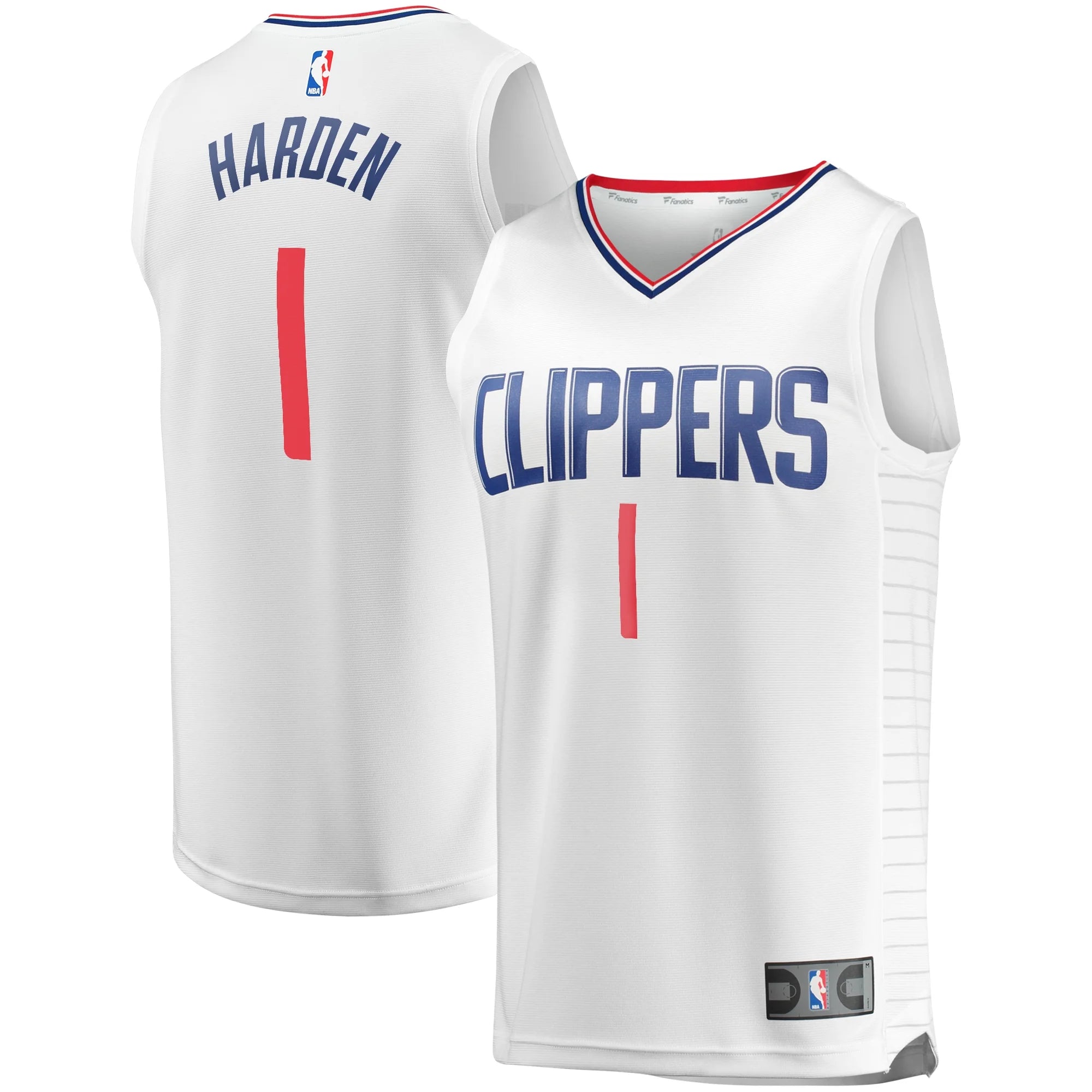Youth Fanatics Branded James Harden White LA Clippers Fast Break Player Jersey - Association Edition