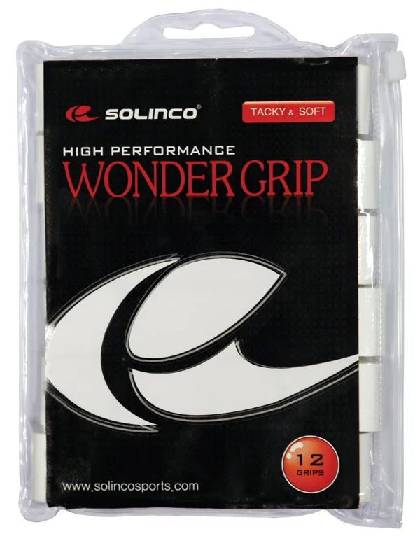 Solinco Wonder Tacky Tennis Over Grip White 12 Pack (     )