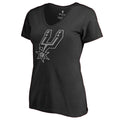 Women's Fanatics Branded Black San Antonio Spurs Primary Logo V-Neck T-Shirt