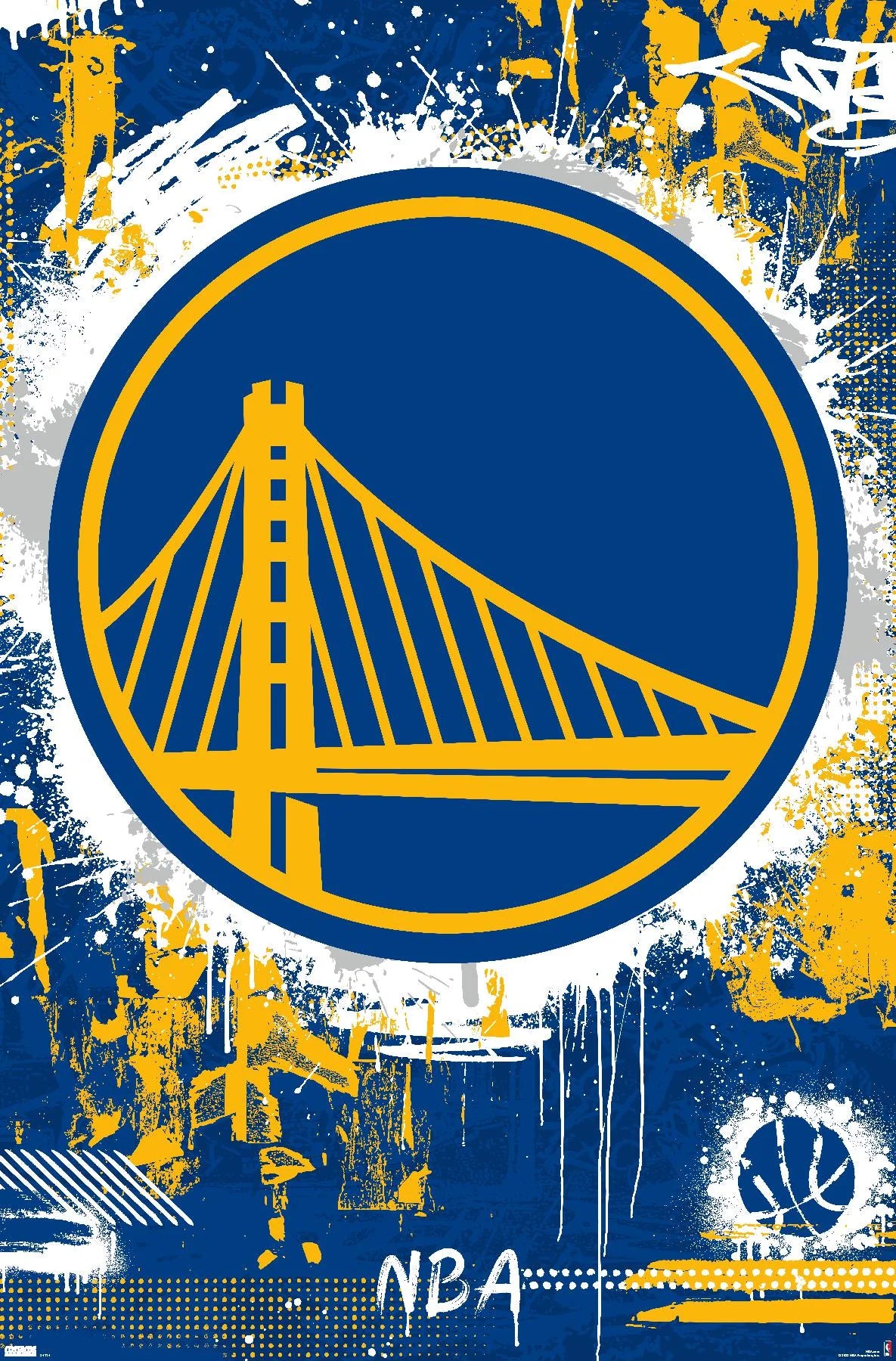 NBA Golden State Warriors - Maximalist Logo 23 Wall Poster, 22.375 x 34