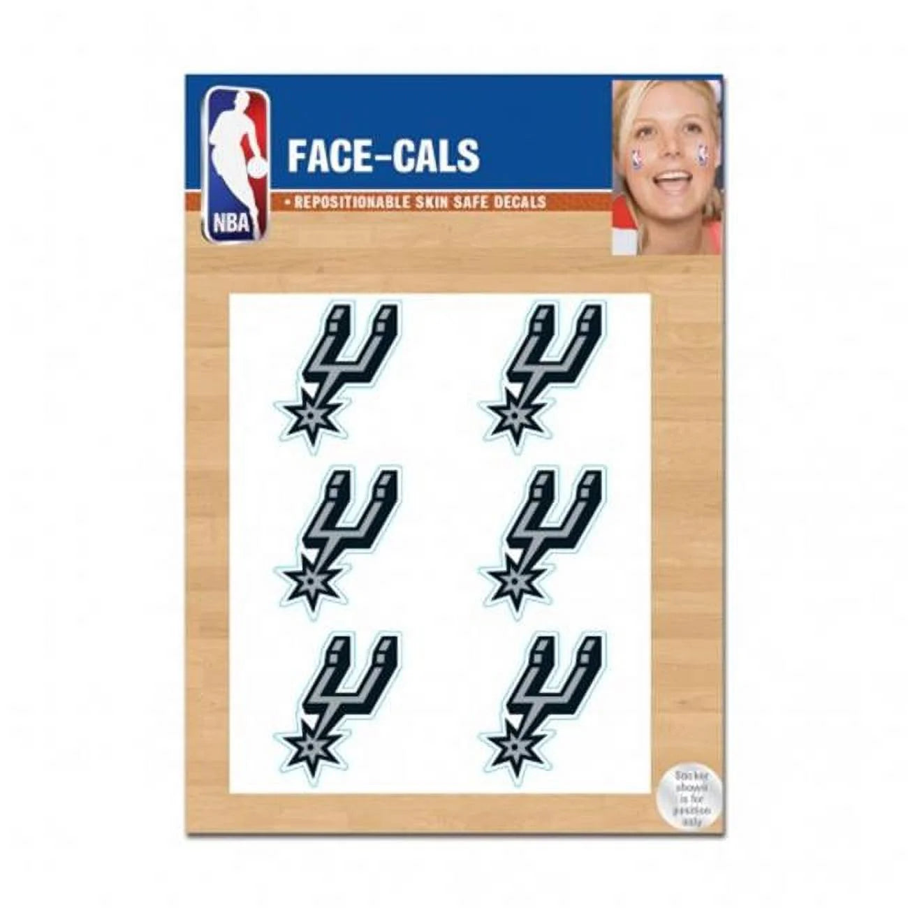NBA San Antonio Spurs Tattoo Face Cals