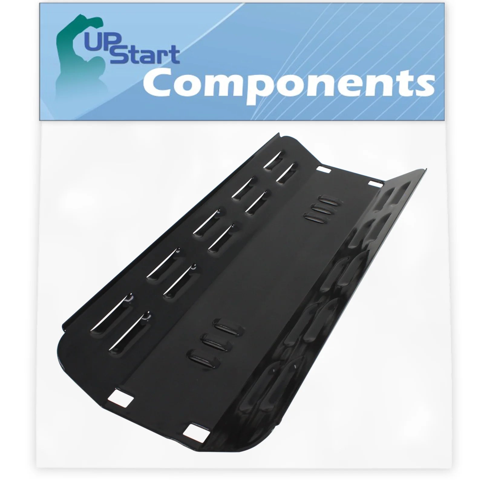 BBQ Grill Heat Shield Plate Tent Replacement Parts for Part Number 93501 - Compatible Barbeque Porcelain Steel Flame Tamer, Guard, Deflector, Flavorizer Bar, Vaporizer Bar, Burner Cover 14 7/8