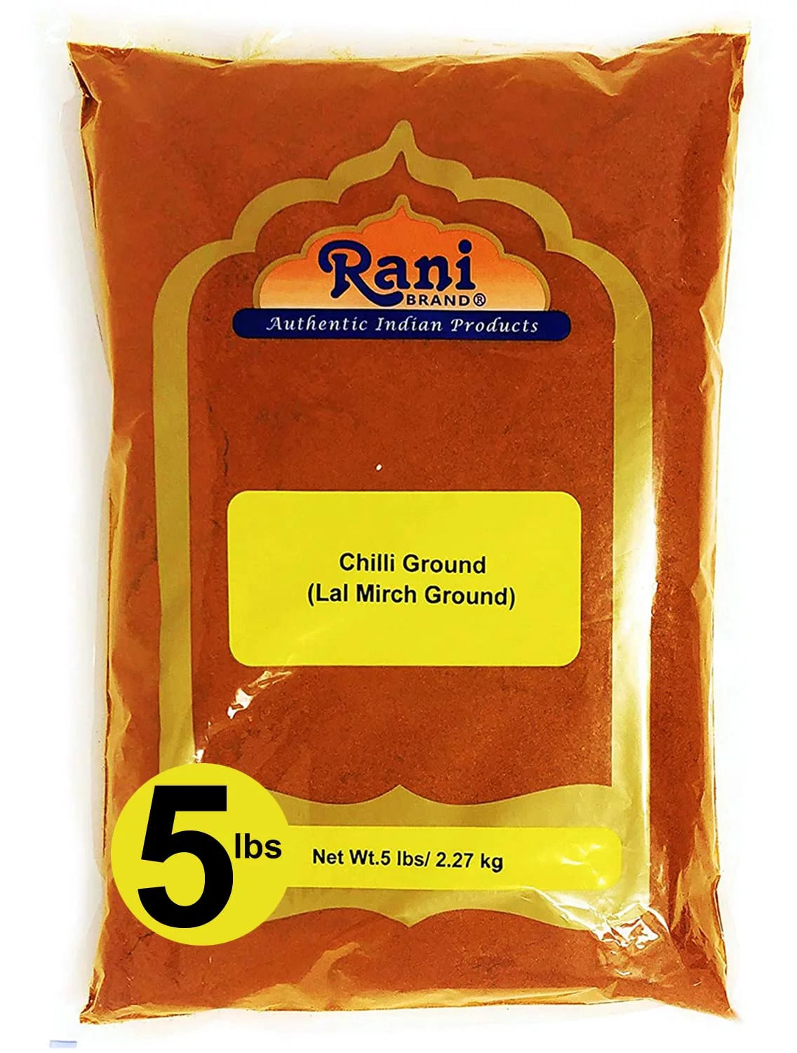 Rani Chilli Powder (Mirchi) Ground Indian Spice 80oz (5lbs) 2.27kg Bulk ~ All Natural | Salt-Free | Vegan | No Colors | Gluten Friendly | NON-GMO | Indian Origin