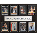 CandICollectables 1215GINOBILI8C NBA 12 x 15 in. Manu Ginobili San Antonio Spurs 8-Card Plaque