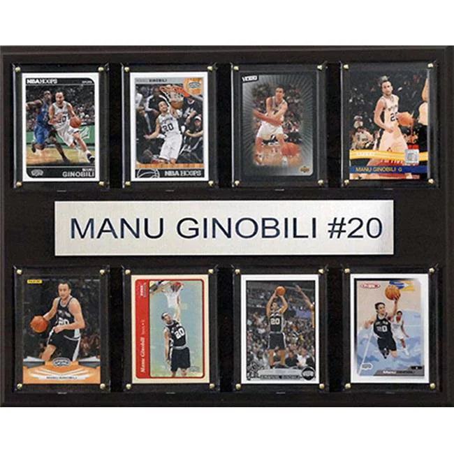 CandICollectables 1215GINOBILI8C NBA 12 x 15 in. Manu Ginobili San Antonio Spurs 8-Card Plaque