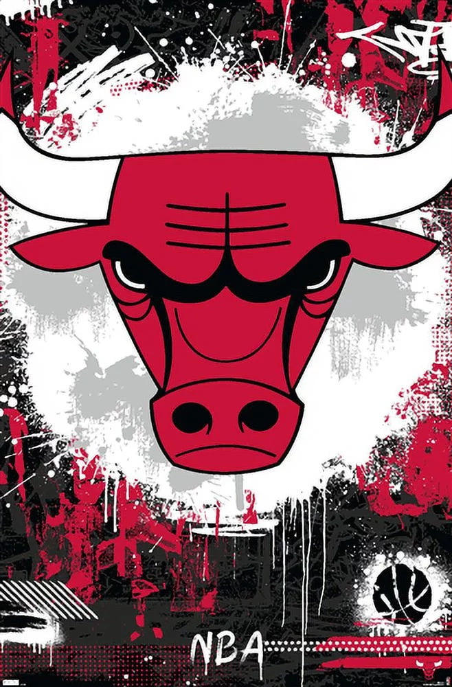 NBA Chicago Bulls - Maximalist Logo 23 Wall Poster, 22.375 x 34