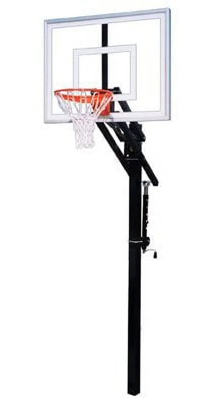 First Team Jam II Steel-Acrylic In Ground Adjustable Basketball System44; Maroon
