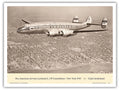 Clipper America (Lockheed L-749 Constellation) - Over New York 1947 - Pan American World Airways - Vintage Aviation Poster by Clyde Sunderland - Master Art Print (Unframed) 9in x 12in