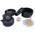 Arealer Aluminum pan set,Kit Alumina Pot Picnic Cookware Kit Pan Set Portable Picnic Alumina Pot Pan Set Portable Cookware Set Siuke Aluminum Mewmewcat Buzhi Qisuo