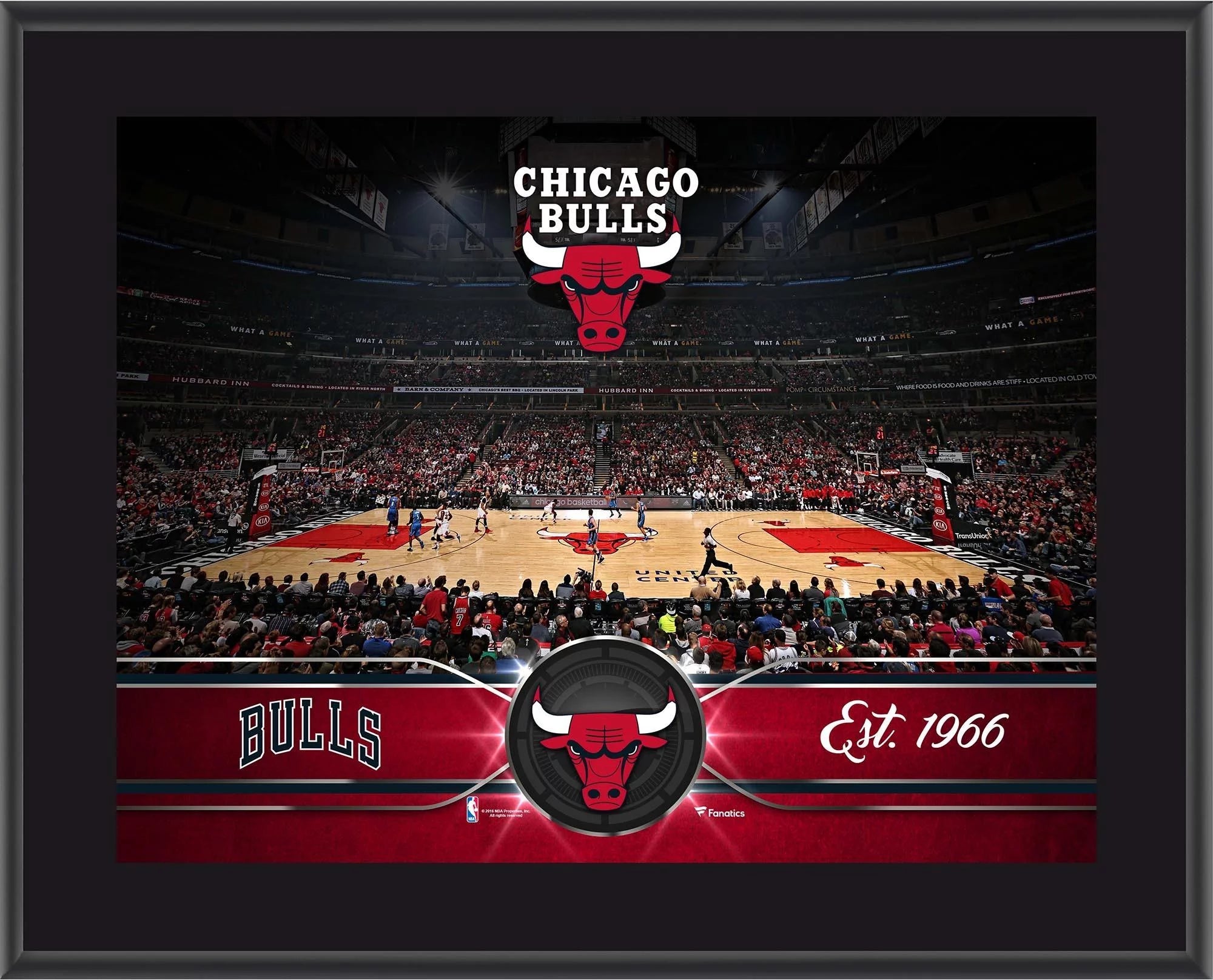 Chicago Bulls 10.5 x 13 Sublimated Team Stadium Plaque
