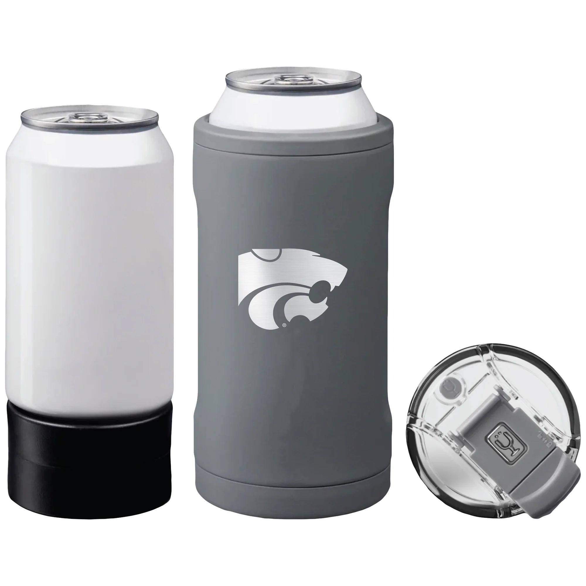 BruMate  Kansas State Wildcats Primary Logo Hopsulator Trio Can Cooler