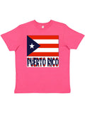 Inktastic Puerto Rico Flag & Name Youth T-Shirt