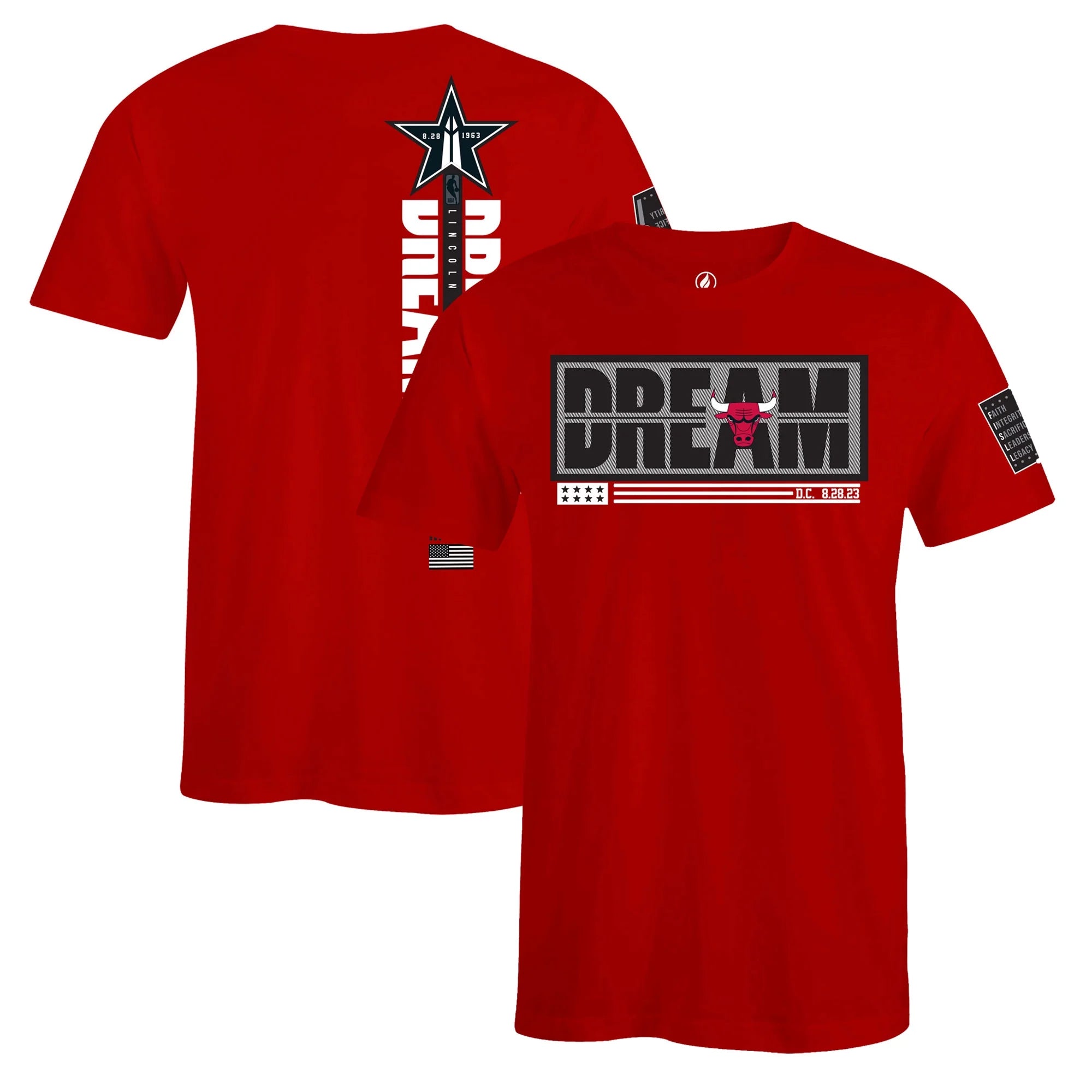 Unisex FISLL x Black History Collection  Red Chicago Bulls T-Shirt