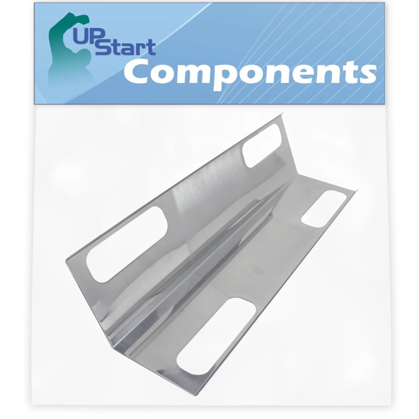 BBQ Grill Heat Shield Plate Tent Replacement Parts for Ducane 31411001 - Compatible Barbeque Stainless Steel Flame Tamer, Guard, Deflector, Flavorizer Bar, Vaporizer Bar, Burner Cover 15 3/8