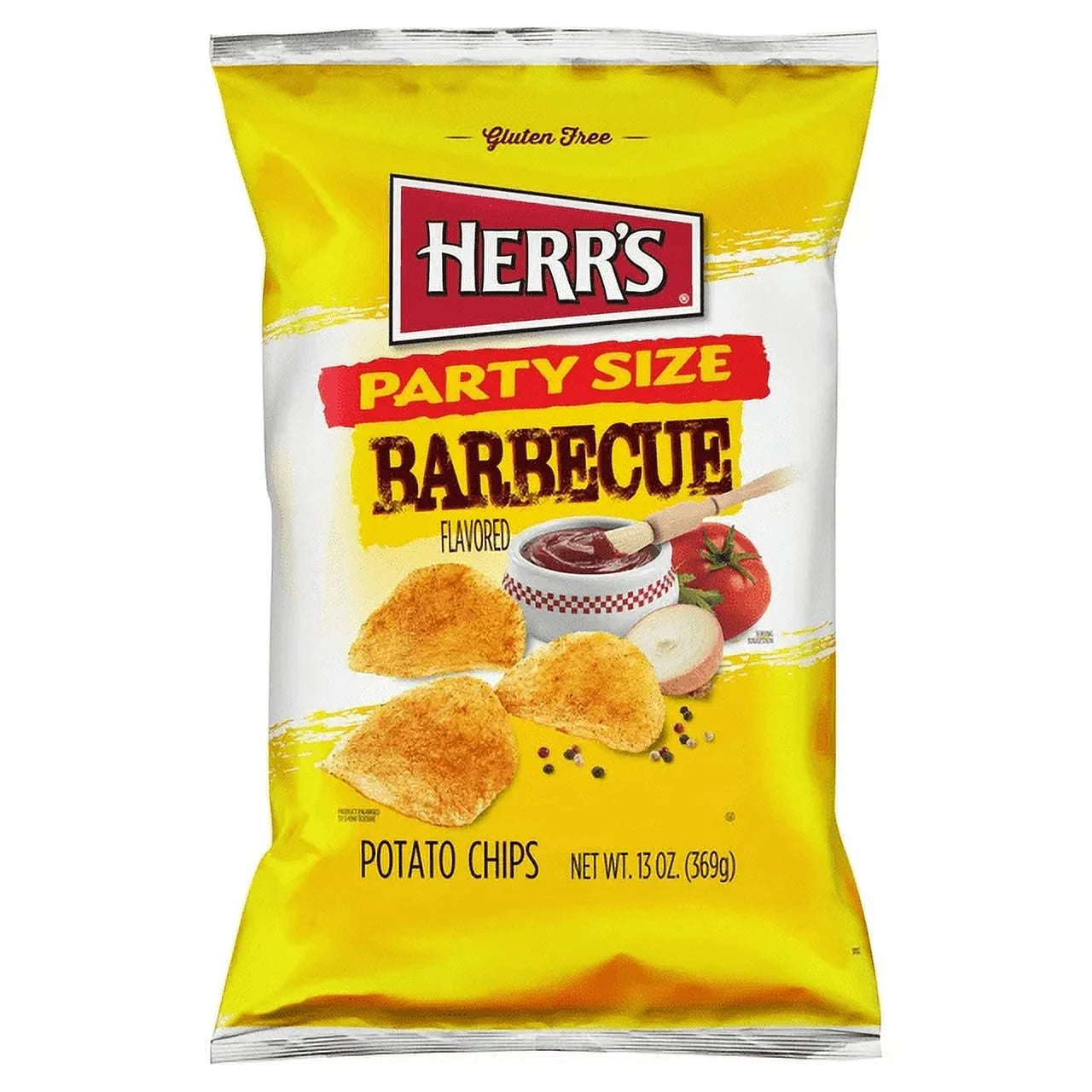 Herr's Barbecue Potato Chips, 3-Pack 13 oz. Party Size Bags