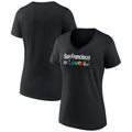 Women's Fanatics Branded Black Golden State Warriors City Pride Team Logo V-Neck T-Shirt